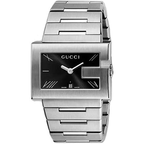 Gucci [Near MINT / BOX] GUCCI YA100505 G Black Dial 100L 